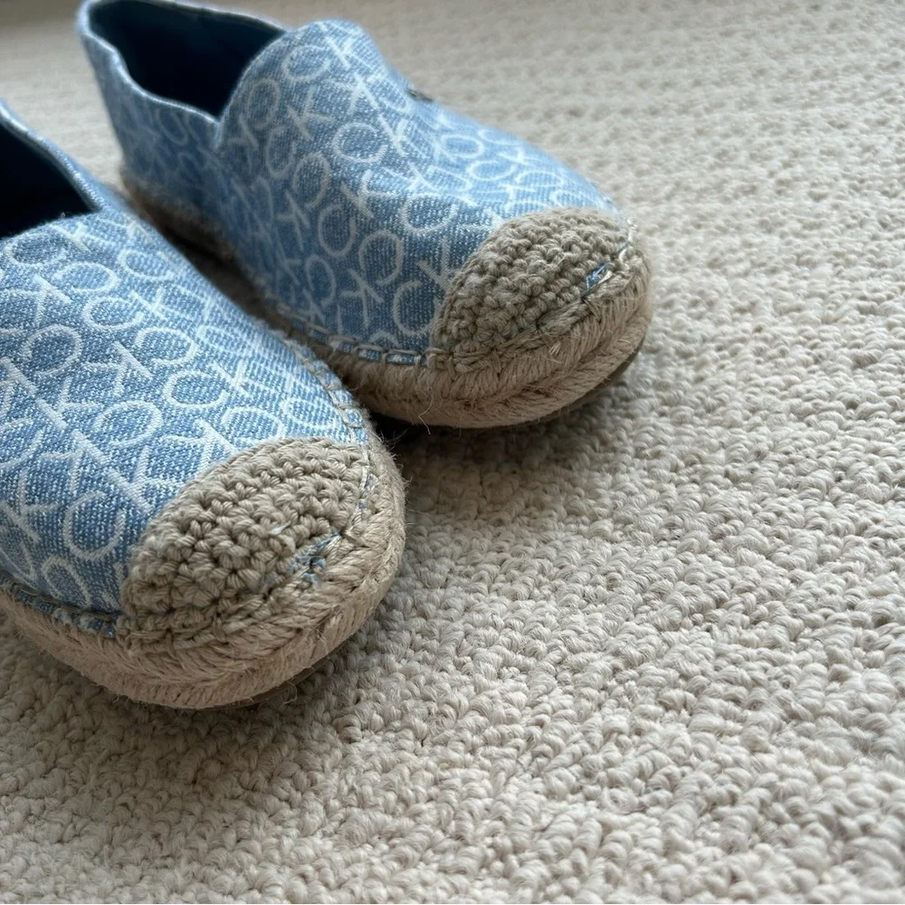 Calvin Klein Blue Logo Slip-On Espadrilles